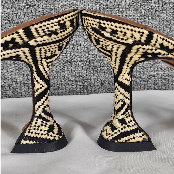 ASOS WOMEN'S CREAM BLACK SHERLOCK 3" MID HEEL MULES SIZE US 6 - Picture 8 of 10